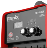 دستگاه جوش 200 آمپر دو ولوم رونیکس مدل RH-4607K همراه کیف+ماسک جوشکاری+کابل دو متری+سیم اتصال به زمین دو متری+گارانتی 40 ماهه - تصویر 2
