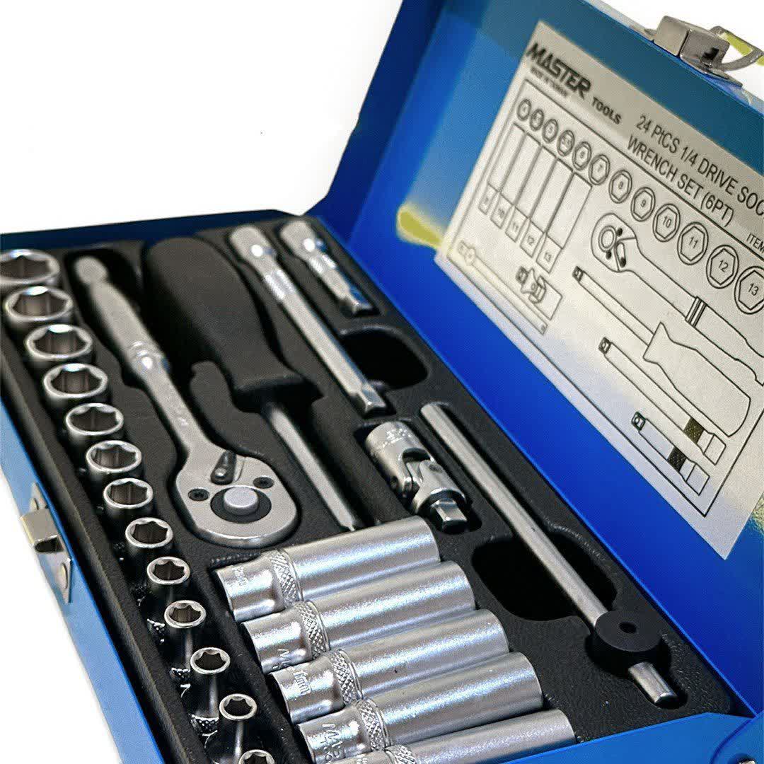 MT 244 جعبه بکس 1/4 درایو سفید 24عددی هواگیری مستر تولز تایوان مدل MT224 - تصویر 1